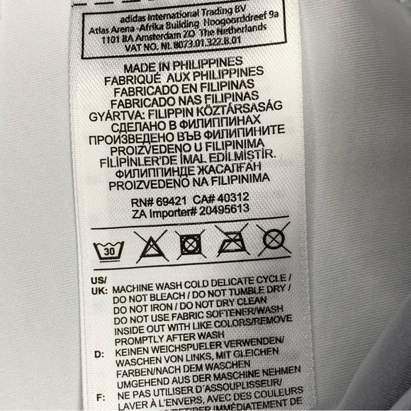 Small Reebok Blue White Geometric Print Speed Wick Athletic Leggings Activewear - Picture 9 of 10